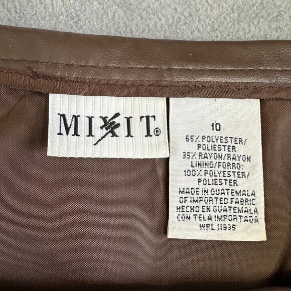 Academia Y2K Mixit Plaid Knee Length Skirt Sz 10 Brown - Picture 8 of 9